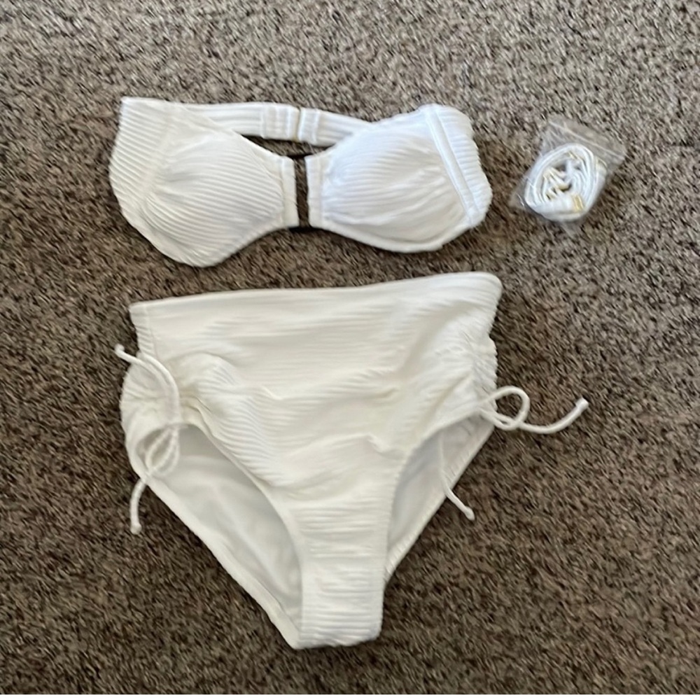 White high waisted bikini